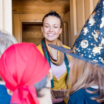 Scary halloween pumpkin face