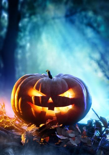 Scary halloween pumpkin face